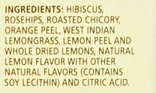Lemon Zinger Caffeine Free Herbal Tea Bag