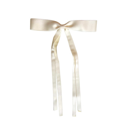 Medium Ivory Bow Hair Clip