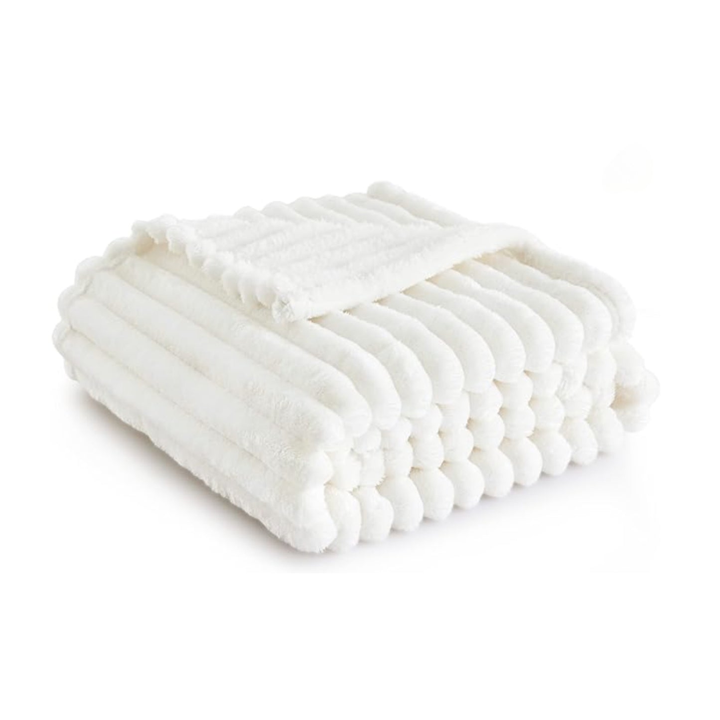 White Super Soft Throw Blanket