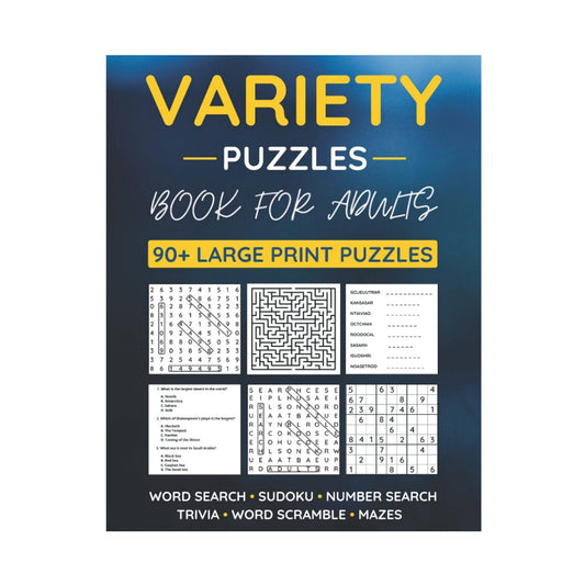 Variety Puzzle Book For Adults