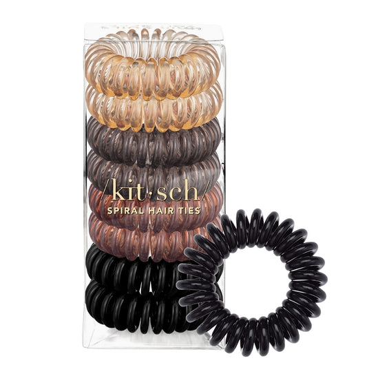 Kitsch Spiral Hair Ties 8 Pack