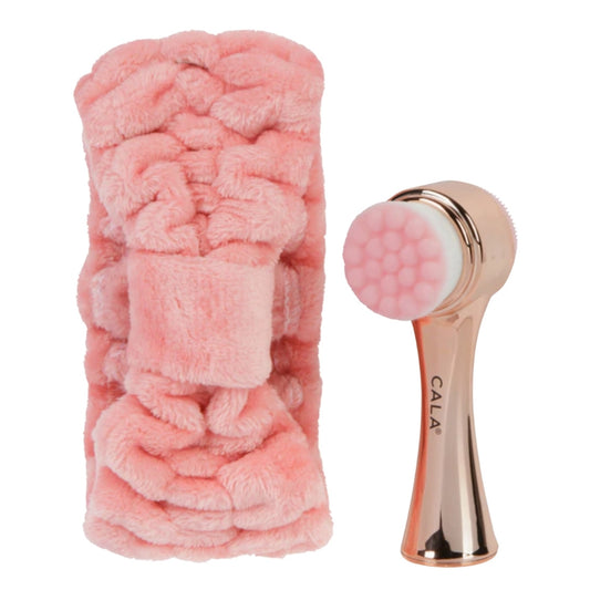 Cala Goal To Glow Dual Action Facial Brush & Headband Set