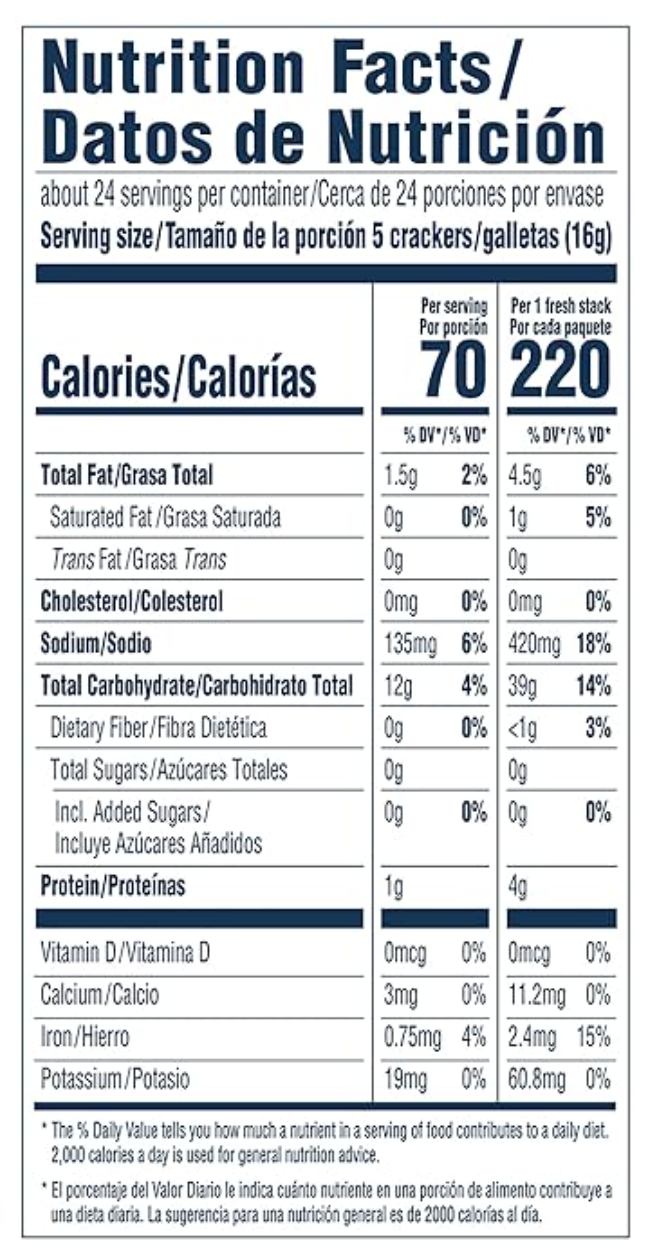 Nabisco Saltine Cracker Snack Pack