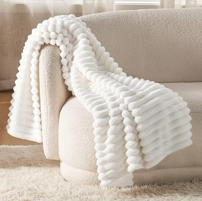 White Super Soft Throw Blanket